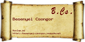 Besenyei Csongor névjegykártya